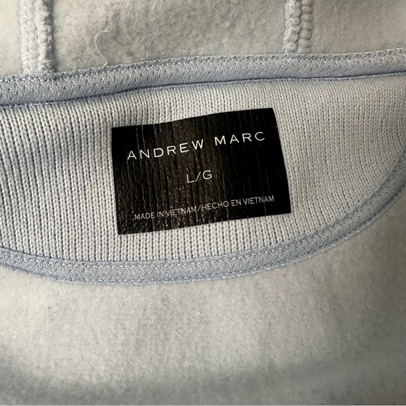 Andrew Marc Light Blue Knit Zip-Up - Picture 7 of 10
